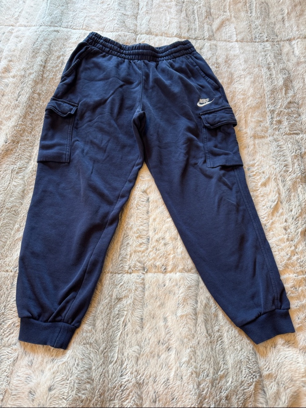 Nike Kids Navy Blue Cargo Joggers